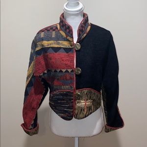 TZEADLE DESIGN ROOM MULTIMEDIA EMBROIDERED JACKET
